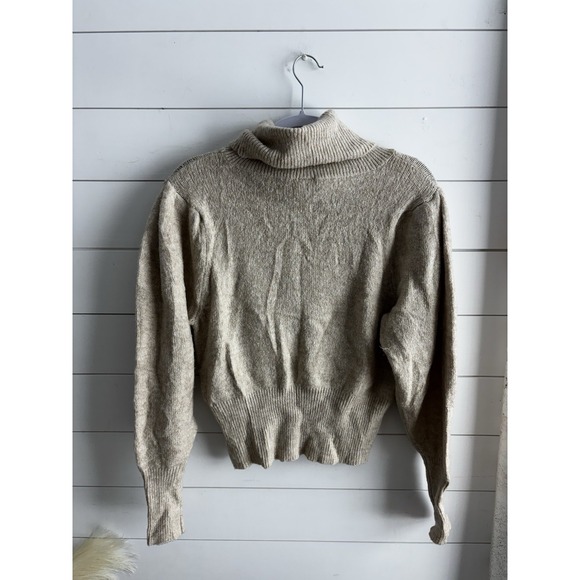 Worthington Turtleneck Sweater Gold Sparkle Size Medium - Picture 4 of 8